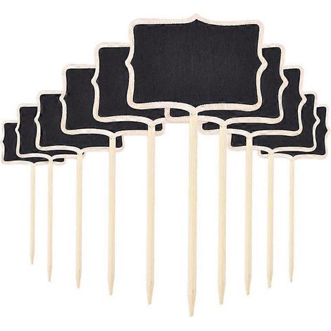 20 étiquettes en bois pour plantes, mini étiquettes ardoise pour plantes (1/5)