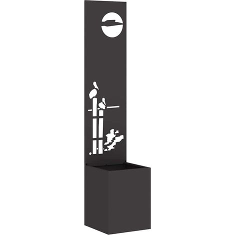 Écran de confidentialité de jardin Fretwork Noir 32 x 140 cm (1/5)