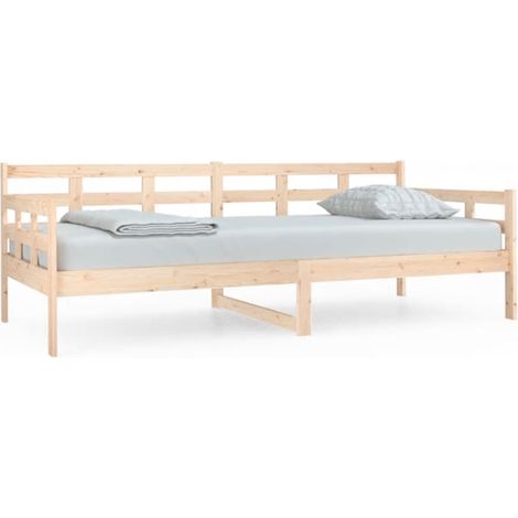 Maison Exclusive - Sofá cama sin colchón madera maciza de pino 90
