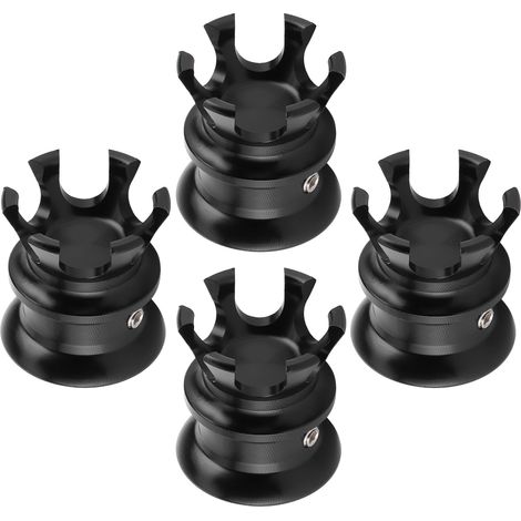 Lot de 4 cache-vis moteur style couronne, compatibles avec les modèles XL883/Big Twin 1340 Evo/Twin Cam, noir. (1/5)