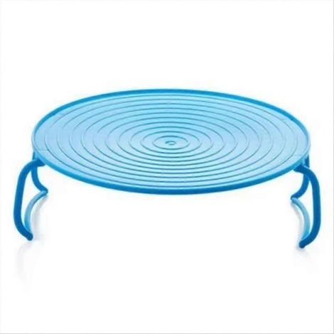 Plateau vapeur à plusieurs niveaux pour micro-ondes, support double, étagère de rangement, accessoires de cuisine bleus (1/5)