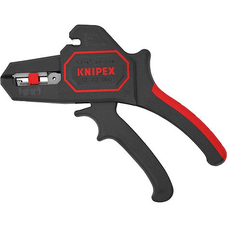 Knipex – Pinza spelafili automatica 180 mm – Per cavi da 0.2 a 6 mm² – Design maneggevole e leggero – Testina sottile per spazi ristretti (1/4)