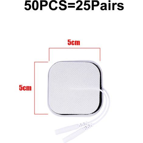 5x5cm and 4x4cm muscle stimulation electrodes, self-adhesive non-woven replacement electrodes for digital therapy device 10s06251