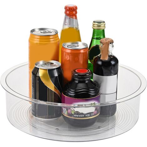Lot de 2 Plateaux Tournants de Rangement pour Cuisine, Comptoir, Armoires, Support à Condiments et Organisateur de Cosmétiques (1/5)