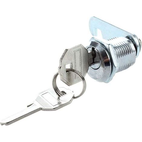 Serrure Batteuse a Came Barillet Pour Boite aux Lettres Tiroir 20mm + 2 Cles-Crezuo (1/4)