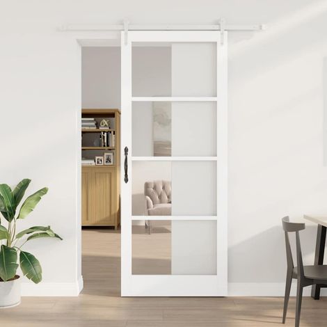 Puerta Deslizante Manual  93 x 232 cm Madera y metal