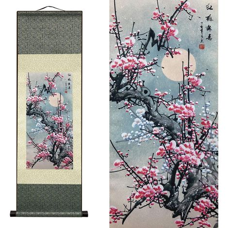 Peinture Chinois, Decoration Murale Salon Tableau Asiatique Decoration Murale Salon Deco Orientale Tableaux, Posters et Arts Décoratifs Tenture Murale (1/5)