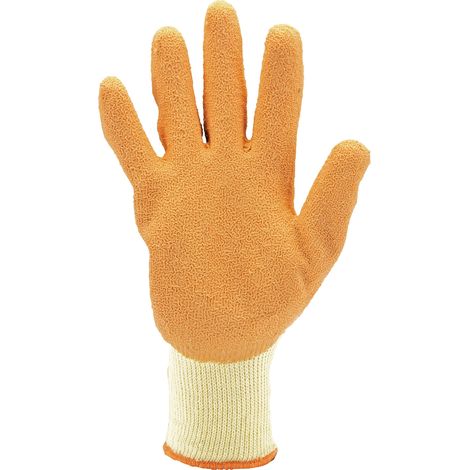 Draper 82751 Heavy Duty Latex Coated Work Gloves, Extra Large, Orange (Pack of 10) (1/5)