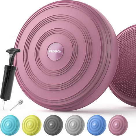 Coussin d'équilibre Coussins Stabilité 34cm,Core Training,Fitness PVC écologique, soulage maux de dos, améliore concentration TDAH, pour adultes/enfants (1/5)