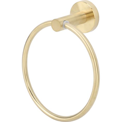 Anneau porte-serviettes rond en laiton antique, à fixer au mur, accessoires de salle de bain (1/5)
