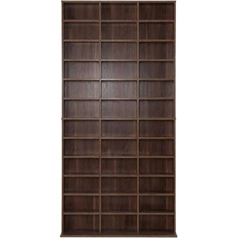 Libreria moderna in MDF marrone, 36 scomparti regolabili, 102 x 23,5 x 195 cm (1/5)