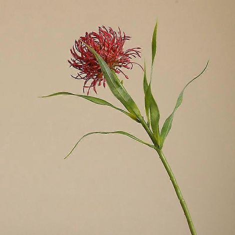 Chrysanthème artificiel en plastique, tige unique, aiguille, photographie de mariage, décoration intérieure, art floral, fausse fleur de chrysanthèmerose rouge (1/5)