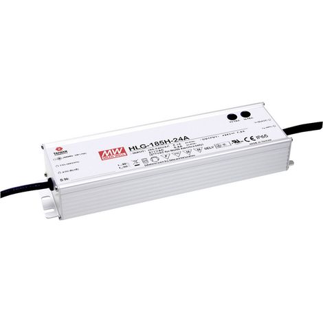 MEAN WELL HLG-185H-24B LED-Treiber, LED-Trafo  Konstantspannung, Konstantstrom 187 W 7.8 A 12 - 24 V