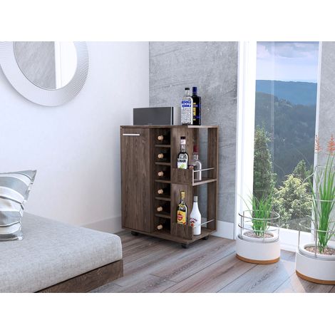 Chariot Bar, Bar Cart, 82.09 CM AL X 59.99 CM AN X 37.49 CM P , Amaretto (1/4)