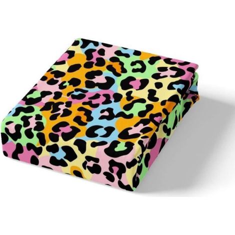 Parure De Lit - Microfibre - 220x240 Cm - Imprimé Léopard - 3 Pièces (1/4)