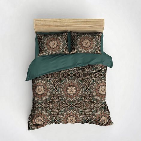Bettwäsche-Set für Doppelbett aus Baumwollsatin 260x220 Ornate (1/4)