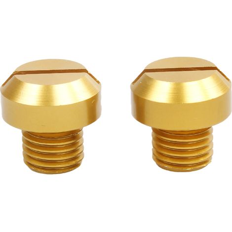 Motorcycle and electric vehicle rearview mirror cover plug decoration rearview mirror screw M10 - - reverse thread - gold (1/3)