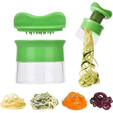 Coupe-légumes spiralé, spiraliseur de légumes, coupe-légumes manuel pour courgettes : (1/4)