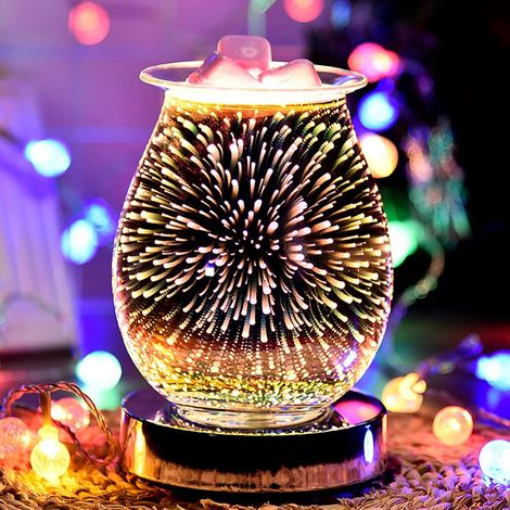 3D Lampe Daromathérapie, Lampe Aromatique Sensible Au Toucher, Brûleur à Mazout électrique, Brûleur à Cire Fondant Diffuseur Dhuile Plus Chaud Veilleuse pour Femmes Fille Cadeaux Et Décor (1/5)