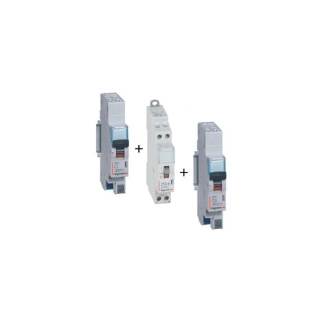 Legrand - LOT - Contacteur CX3 J/N heures creuses + disjoncteur 2A DNX3 + disjoncteur 20A DNX3 - 412558+406780+406784 (1/2)