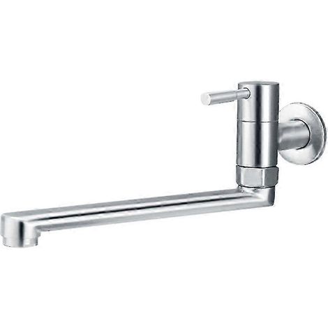 Robinet mitigeur monocommande en acier inoxydable avec bras articulé et pivot à 180 degrés pour évier et robinet de piscine à balai