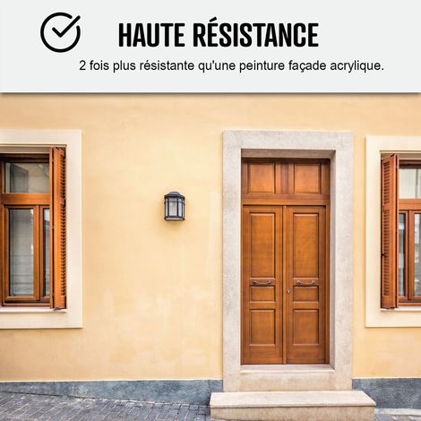 Arcane Industries – Peinture façade siloxane hydrofuge 10 L – Protection 20 ans – Résistance aux intempéries et à la pollution – Couvrance jusqu'à 60 m²