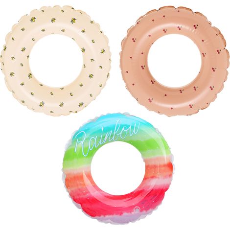 Lot de 3 bouées gonflables pour enfants, jouets et accessoires de plage et piscine pour l'été, pour filles et garçons (1/5)