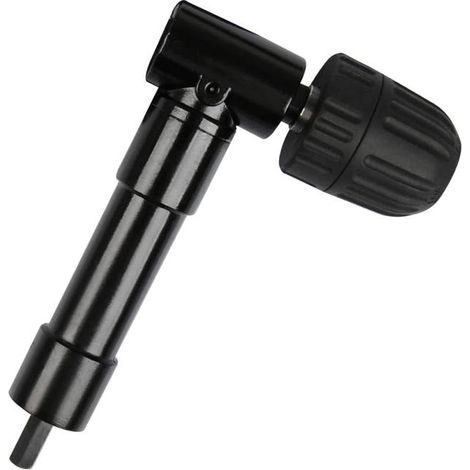 Mandrin à Angle Droit 90° Auto Serrant, Mandrin Coude de Perceuse à Dégagement Rapide Embout Visseuse Renvoi d'angle Adaptateur de Foret de Mandrin