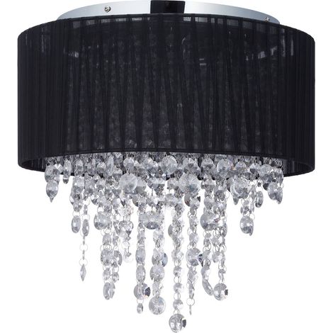 Lámpara de techo de organza cristal negro (1/5)