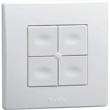 Mando a distancia de pared de 4 botones para la gama de radios "Power", YOKIS, Ref. TLM4T45P