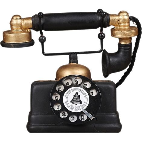 Loft Industriel Rétro Modèle de Téléphone Fixe Rotatif Artisanat Décoration de Boutique Café Salon Décorations de fenêtre Décorations Accessoires de Photographie (1/5)