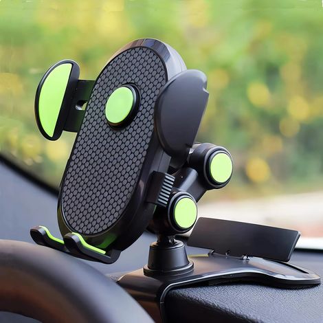 Soporte para teléfono de tablero, soporte para teléfono inteligente giratorio de 360°, soporte portátil para automóvil, accesorio para automóvil compatible con todos los teléfonos inteligentes (1/5)