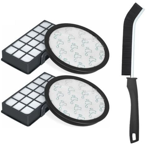 Lot de 2 Filtres HEPA pour Rowenta Silence Force Cyclonic 4AAAA RO7647EA RO7663EA RO7676EA RO7681EA (Modèle RO76xx) Aspirateurs, Filtre de Rechange Accessoires ZR903701 H246 Une brosse supplémentaire (1/5)