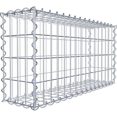 Gabion 80 cm x 40 cm x 20 cm – Mailles 5 x 10 cm – Construction en fil de fer galvanisé – Résistance à la corrosion – Montage rapide avec spirales – Gabiona (1/6)