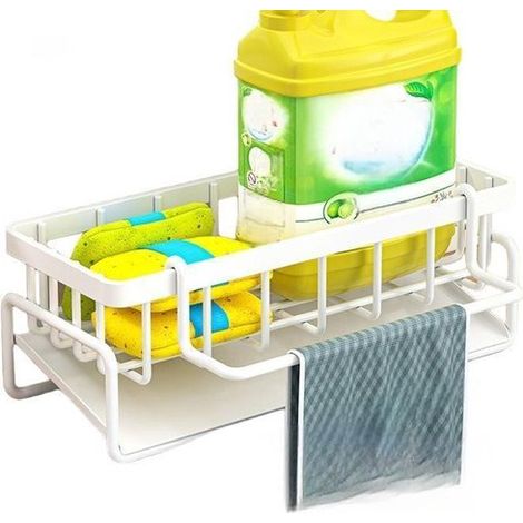 Scolapiatti,Organizzazione e contenitori per lavello,Detergenti per lavello,Accessori da cucina,Porta spugne per lavello,Nero (1/5)