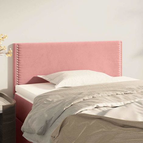 vidaXL Tête de lit Rose 100x5x78/88 cm Velours (1/5)