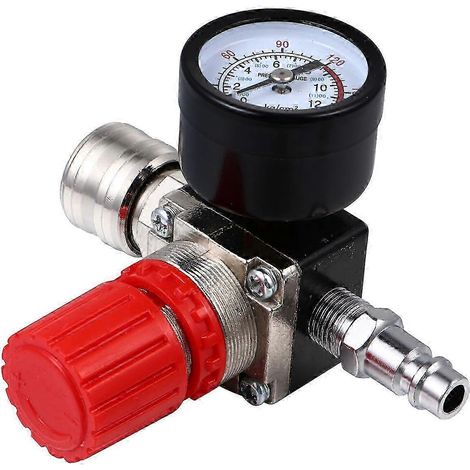 Régulateur de pression avec manomètre, régulateur de pression réglable en aluminium pour compresseur d'air, lot de 2 (1/5)
