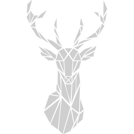 Sticker mural 3D acrylique tête de cerf Sika, décoration murale adhésive pour intérieur, pièce unique (1/5)