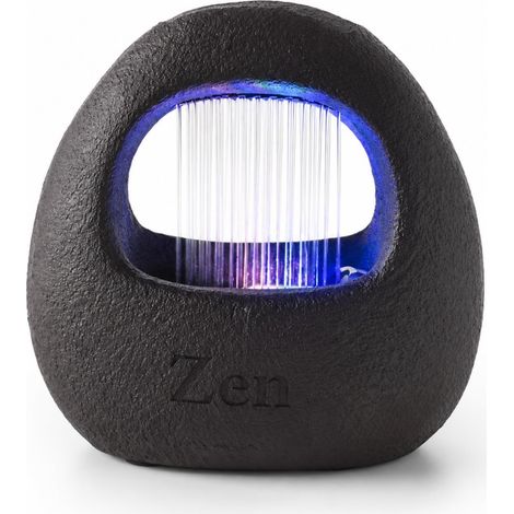 Fontaine d'Intérieur en Rideau de Pluie Lumineux Coloré, Décoration Ambiance Zen Relaxante, Fontaine de Table Décorative, Idée Cadeau Insolite, Hauteur 23cm (1/5)