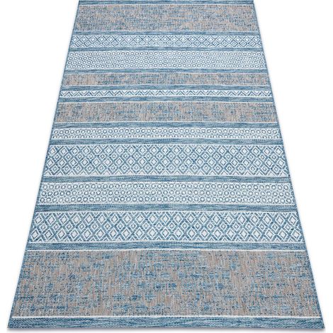 Tappeto DI SPAGO SIZAL LOFT 21118 BOHO avorio/argento/bleu blue 160x230 cm
