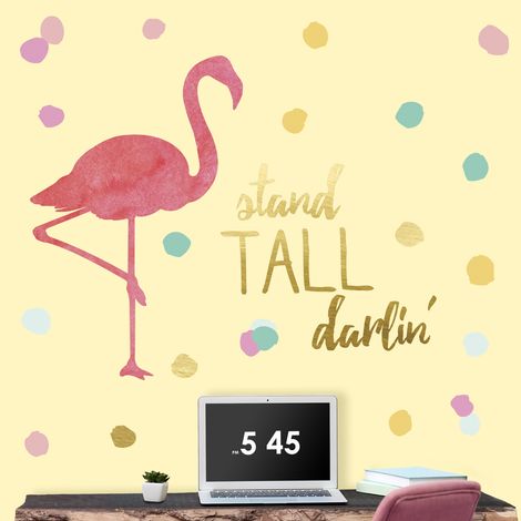 Sticker mural Flamingo Stand Tall (1/4)