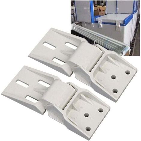 Charnières universelles pour congélateurs (3 trous), lot de 2, pour petits congélateurs charnière pliante universelle avec contrepoids, compatible avec la plupart des congélateurs. (1/4)