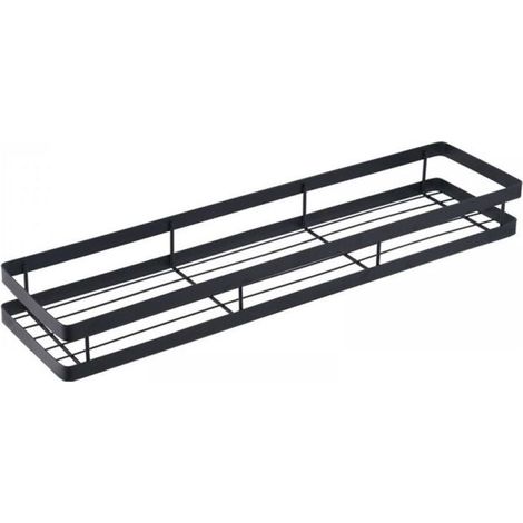 Étagère murale de rangement pour cuisine, porte-épices, panier de rangement, étagère de rangement pour placard, panier suspendu pour ustensiles de cuisine (Dimensions : 40 x 5 x 12,5 cm)