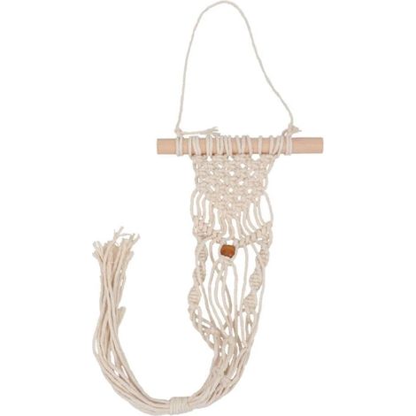 GANAZONO Sac à plantes en filet de coton tissé la main, lot 2, suspendu pour mini pots fleurs (1/5)