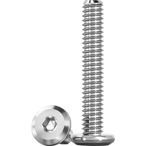 Vis à tête plate Inox A2 M5 x 35 mm Lot de 20 pièces Vis à empreinte hexagonale Pour Meubles, Métal, Bois, Extérieur (1/5)