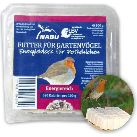 Energieblock für Rotkehlchen 300 g Vogelfutter (1/3)