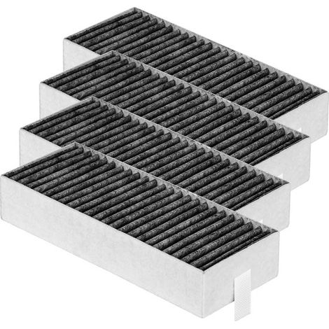 4 filtros de carbón activado，repuesto para filtro de recirculación，filtro de carbón para campana extractora (1/5)