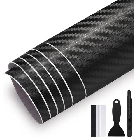 3D Carbon Autofolie 30x150cm blasenfrei mit Zubehör (1/5)