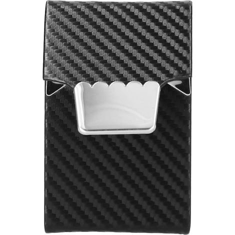 Porte-cartes de visite vertical multifonction en acier inoxydable et PU, étui à cigarettes pour hommes et femmes