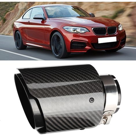 Embout d'échappement universel en fibre de carbone, entrée 63mm sortie 101mm, tuyau de sortie double pour tuning auto, accessoire de pot d'échappement (1/5)